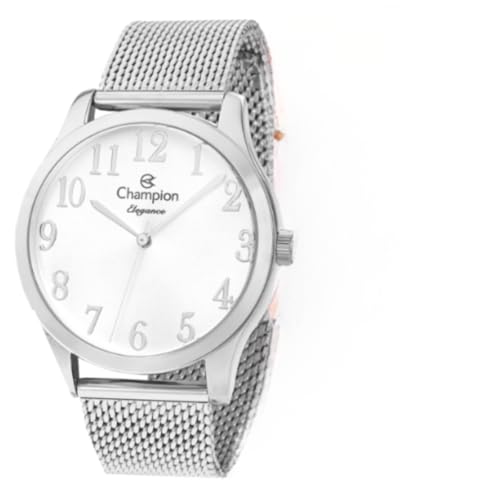 Relógio de Pulso Feminino Champion Analógico Prata Cn26019Q Colar e Brincos