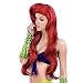 Curly Wavy Wine Red Women Hair Party Little Mermaid Ariel Cosplay Wig 28"