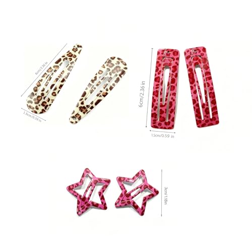 LuminaVibe 24PCS Pinzas de Pelo Metálicas con Estampado de Animales Y2K, Barrettes Antideslizantes para Mujeres y Niñas miniatura 5