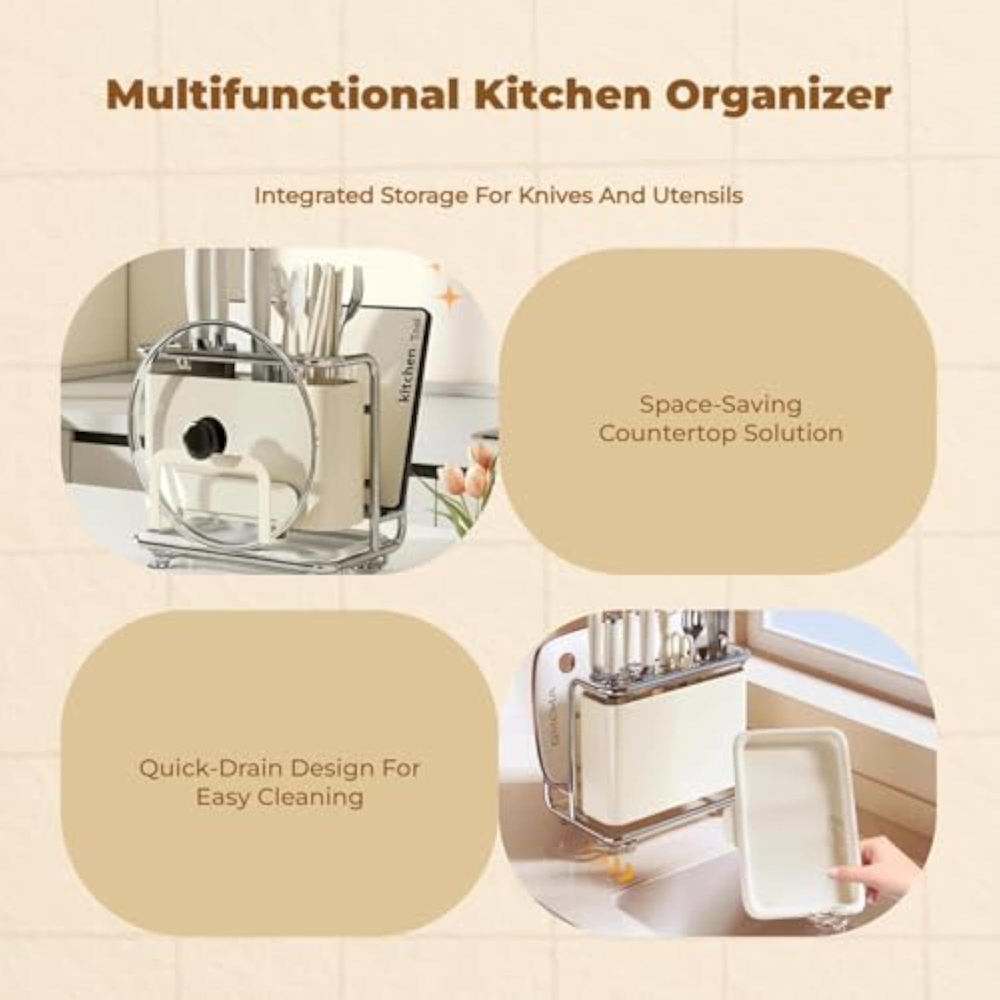 Multifunctional Kitchen Storage Rack Organizer