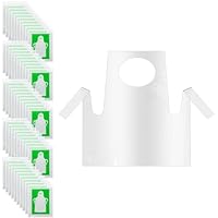 Nogeqi 50 Stück Schürze Kinder Einwegschürze Schürze Plastik Einweg Plastikschürzen Kunststoff 55 * 65cm Wasserdicht Einwegschürzen Pe Transparente Für Kochen, Reinigen, Malerei