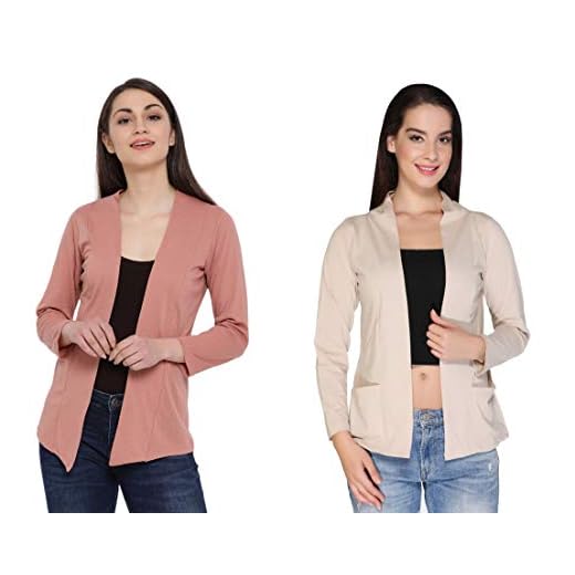 In Love Women's Cotton Full Sleeves Banded Collar Shrug Pack Of 2,2Cwsgq2R5_Xxl, Assorted