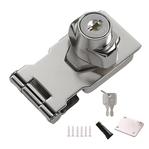 UTTASU - UTTASU Verrous de tiroir sans perforation pour congélateurs, réfrigérateurs et armoires, installation sans perçage avec clés et adhésif, argenté