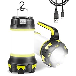 AUIFFER 6 Modi Wiederaufladbar Tragbar Led Camping Lampen mit Powerbank, Multifunktional Campinglampe Zeltlampe Einem…