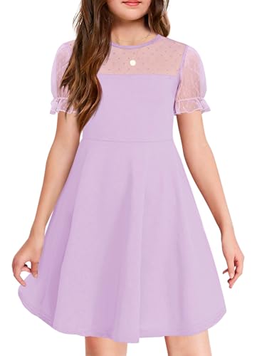 Vestido casual de niñas para fiestas escolares con bolsillos prácticos
