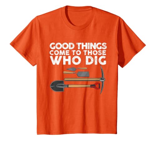 Funny Archaeology for Men Women Anthropology Archaeologist T-Shirt, Youth, Orange, Small