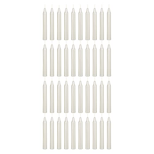 Mega Candles Unscented Mini Taper Chime Spell Candles 40 Count 4" x 1/2"
