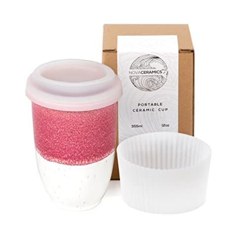 NOVA CERAMICS Coral Pink Travel Mug Cover