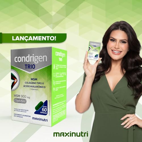Condrigen Trio Colágeno Tipo 2 com Ácido Hialurônico Vitamina C e MSM (Metilsulfonilmetano) 60 Cáps
