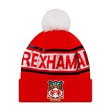 Wrexham AFC Red Pom Beanie, Red, One Size