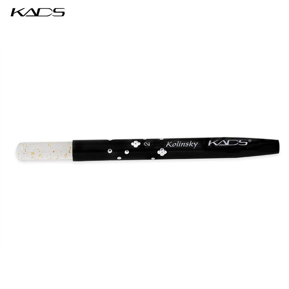 KADS 100% Kolinsky Sable Brush Professional Sable Acrylic Nail Art Brushes Pen Nail Brushes size 2# : Beauty & Personal Care