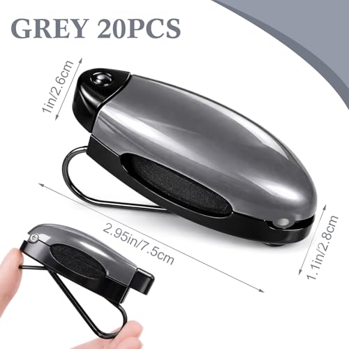 Image of Frienda 20 Pcs Sunglasses Holder for Car Sun Visor Clip, Sunglass Holder for Visor Eyeglasses Mount Ticket Card Clip Car Accessories for Women Men (Gray)