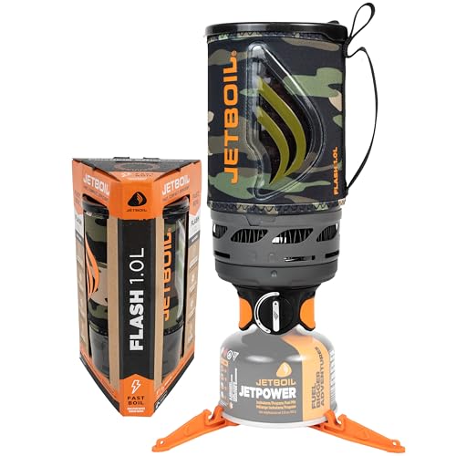 Jetboil Flash 1.0L Portable Fast Boil Stove for Camping and...
