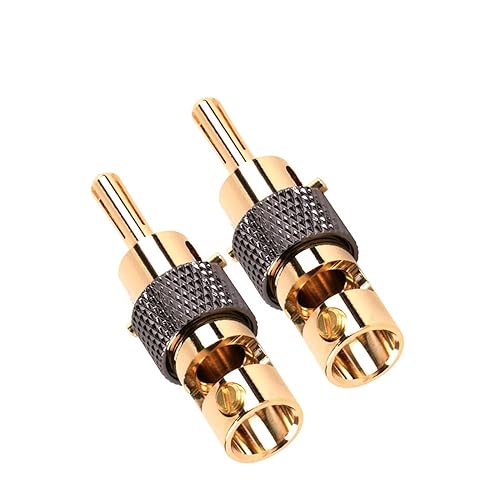 Connecteur audio male laiton autobloquant haut parleur hifi