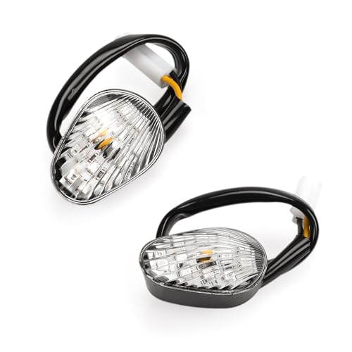 Image of LED Turn Signal Light Flush Mount Motorcycle Blinkers Compatible with Yamaha YZF R1 R3 R6 R6S TMAX MT-07 MT-09 Fazer FZ6 FZ1 FZ6R FZ07 FZ8 FZ09 12V Transparent