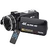 4K 1080P digitale videocamcorder, 18x zoom 3in IPS touchscreen Full HD video-opnamecamera, mini pocket digitale DV…