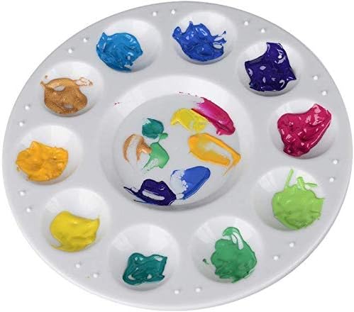 Vicien WILDYAK Plastic Paint Tray Palettes for DIY Craft Professional Art Painting (White)