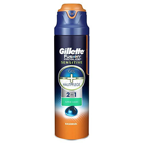 Preisvergleich Produktbild Gillette Fusion ProGlide Sensitive 2in1 Alpine Clean Rasiergel, 3er Pack (3 x 170 ml)