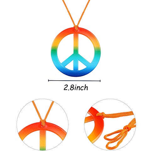 image for R HORSE 20 Pcs Hippie Costume Set Hippie Costume Accessories Vintage S