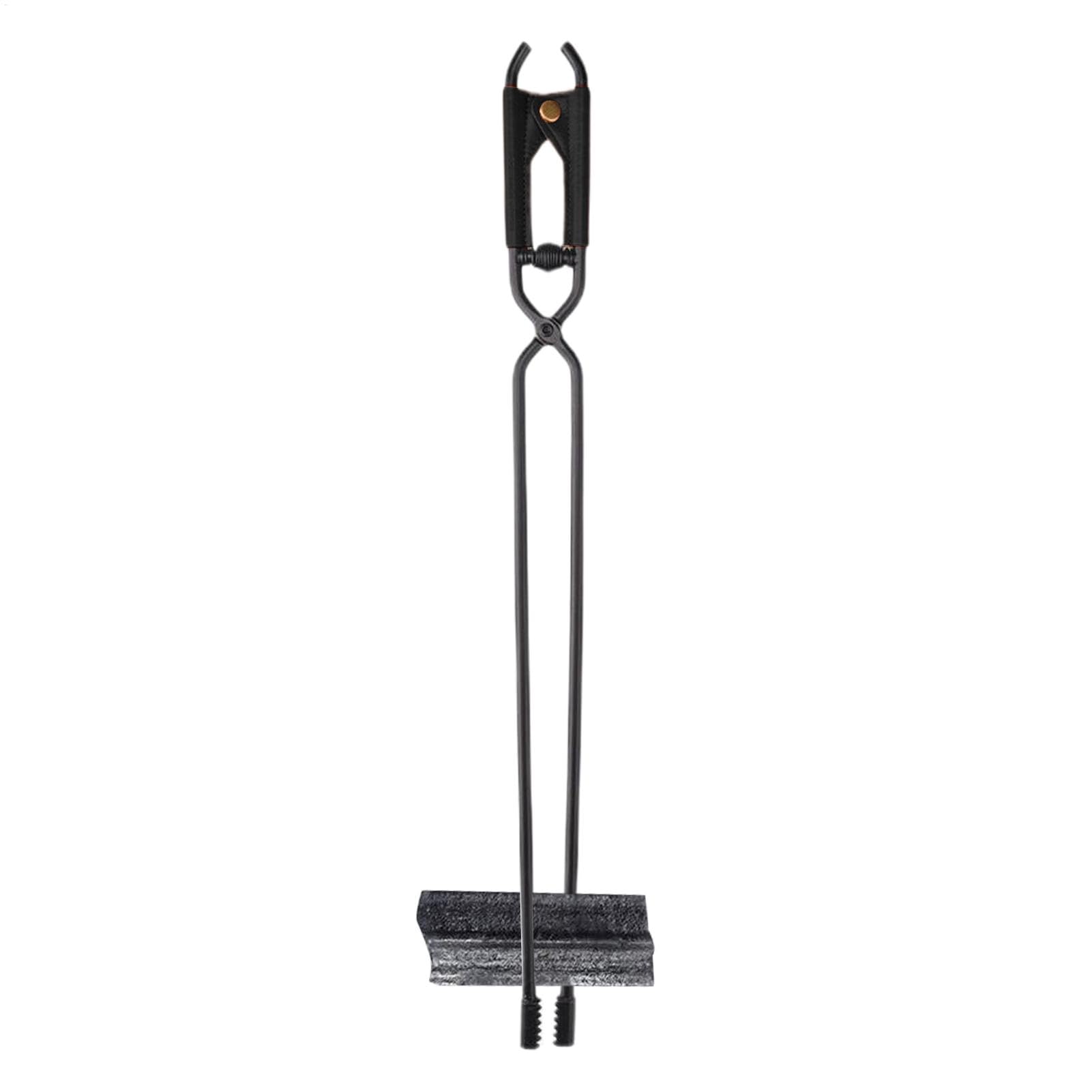 Tongs grabber en métal et pinces de cheminée pour bûches de bois extérieures