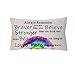 aligarian Housse de coussin arc-en-ciel avec inscription « You're Braver » (30,5 x 50,8 cm)