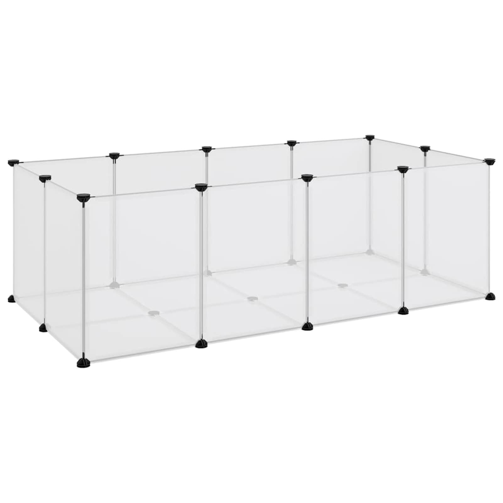 Homgoday Gabbia per piccoli animali trasparente 144x74x46,5 cm PP e acciaio Habitat e gabbie per piccoli animali e forniture per animali domestici