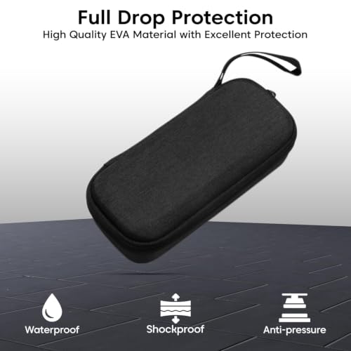 Image of Action Pro Portable Carrying Case Compatible with DJI Osmo Pocket 3, Hard EVA Shockproof Travel Storage Case, Water-Resistant Protective Bag with Wrist Strap & Mesh Pocket, Black