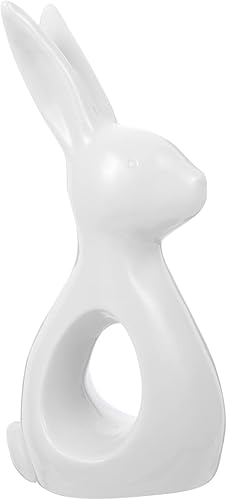 Decoración de conejo de cerámica para el hogar, decoración china, mini animales de jardín, escultura de animales del zodiaco, conejo, decoración de