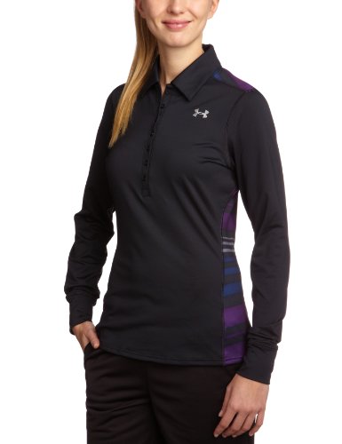 Under Armour Ladies/Womens Coldgear Long Sleeve Polo Small Black