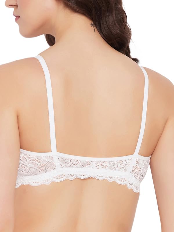 Image of Clovia Women's Cotton Solid Non-Padded Demi Cup Wire Free Plunge Bra
