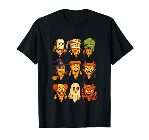 Funny Halloween Pizza T-Shirt