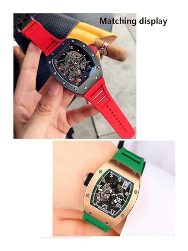 Bracelet de montre caoutchouc homme 25mm adapté pour Richard Mille RM011 - 6