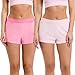 Juicy Couture Women's Velvet Fleece Pajama Shorts 2-Pack, Designer Sleep and Lounge Shorts for Women