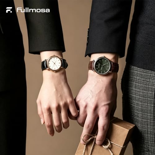 Image of Fullmosa Bamboo Grain Genuine Quick-Release Leather Watch Strap