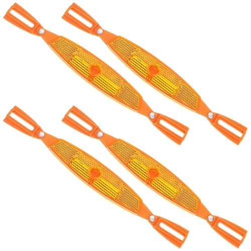 Tiras reflectantes para ruedas de bicicleta Healeved pack de 4 reflectores naranjas plegables