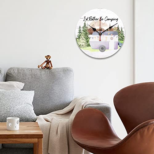 Horloge murale rustique camping : transformez votre salon en chalet