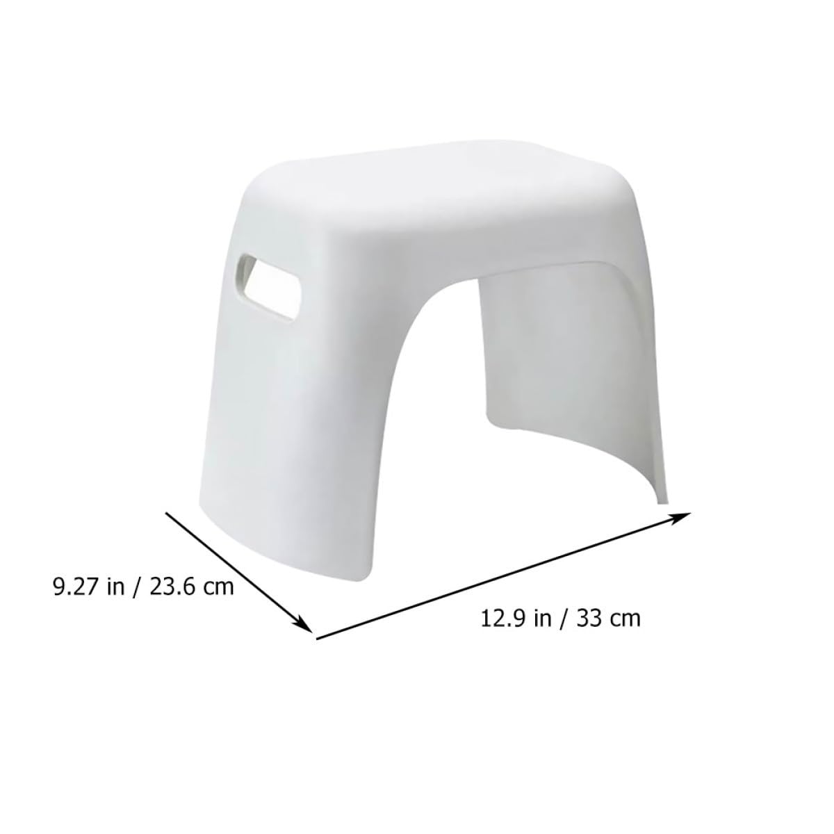 Cabilock Taburete Infantil de Plástico PP Blanco para Casa, Apilable