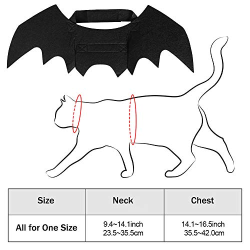 JDYW Katze Kostüm Fledermausflügel für Katzen Hunde Katzenkostüm Hundekostüm für Haustiere (Bat Wings)