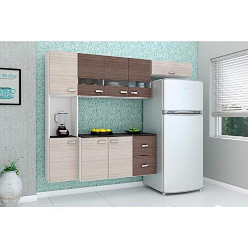 Cozinha Compacta 3 Peças Julia - Poquema - Amendoa/capuccino