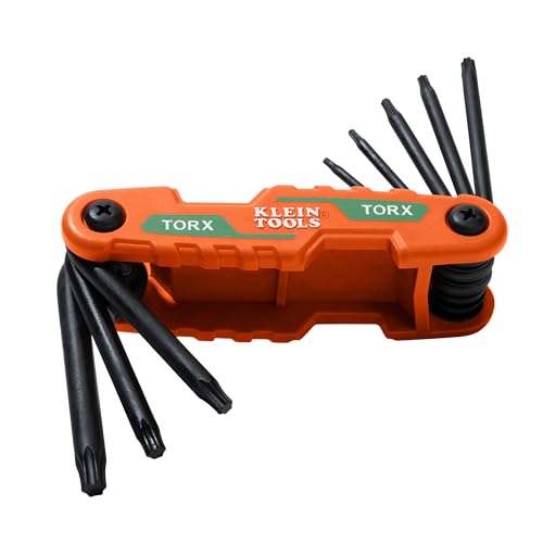 Klein 70540T Compact folding hex key set, Torx, 8-key