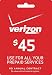 Verizon $45 Prepaid Refill PIN Monthly Plan / Pay As You Go No Annual Contract