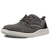 Skechers 65910 Hombre Zapatos de cordones derby, Negro (Black Canvas Black), 44 EU