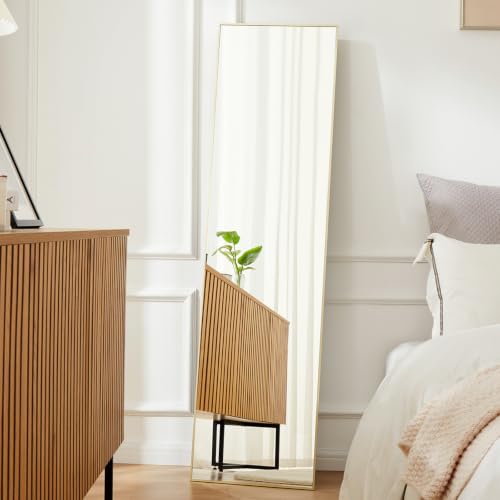 DUMOS 15"x56" Full Length Floor Mirror, Full Body Mirror with Stand