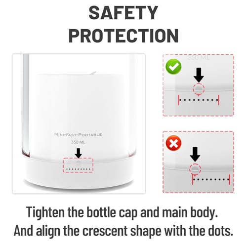 OTPEIR Portable Blender for Shakes and Smoothies with 11.83 Oz Travel Cup and Lid,Durable Stainless Steel Blades for Juice Blending Performance, White