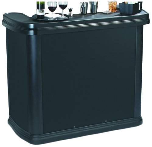 Carlisle 755003 Maximizer Portable High Top Entertainment Bar, Black