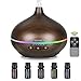 Diffusore di Oli Essenziali 600ml,Diffusore, Diffusore Ambiente,Diffusore di Aromi con 5x10ml Oli Essenziali, Viene Fornito con 7 Colori LED, Timer e Funzione di Spegnimento Automatico