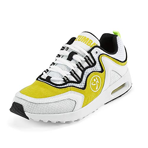 Zumba Women's Athletic Air Classic Gym Fitness Sneakers Dance Workout Shoes, Yellow, 10
