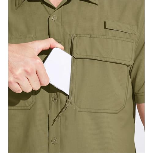 Chemise cargo de travail homme manches courtes respirante grise pour l'été