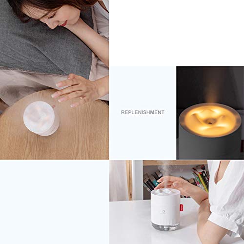 Difusor de ar portátil ultrassônico H2O com umidificador portátil Carrfan com lâmpada noturna românt