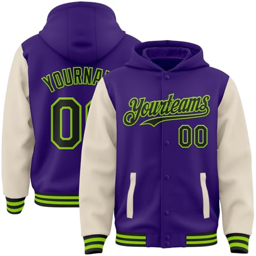 Adult Teens Kids Hoodies Jacket Customized Baseball Team Jerseys Personalized Varsity Leather Bomber Jacket